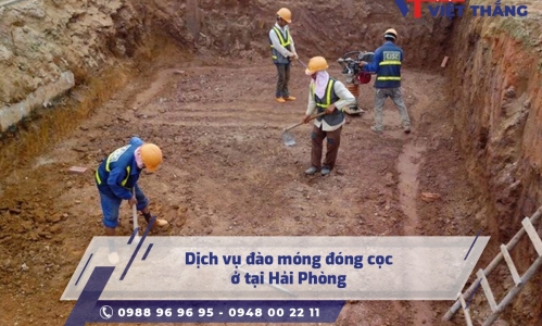 Dịch vụ đào móng đóng cọc ở tại Hải Phòng