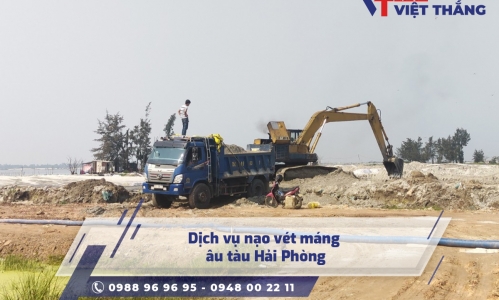 Dịch vụ nạo vét máng âu tàu Hải Phòng