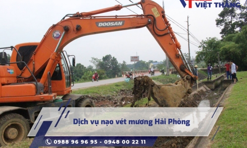 Dịch vụ nạo vét mương Hải Phòng