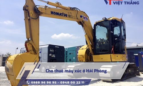 Cho thuê máy xúc ở Hải Phòng