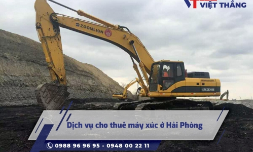 Dịch vụ cho thuê máy xúc ở Hải Phòng