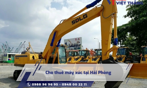 Cho thuê máy xúc tại Hải Phòng