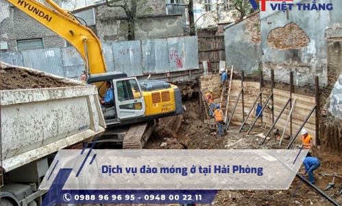 Dịch vụ đào móng ở tại Hải Phòng